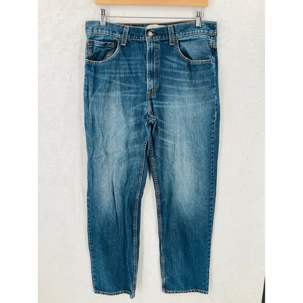 Levis 550 Jeans Mens 34x34 Relaxed Fit 100% Cotton Denim Distressed